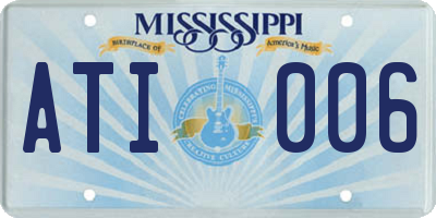 MS license plate ATI006