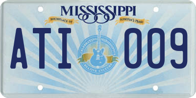 MS license plate ATI009