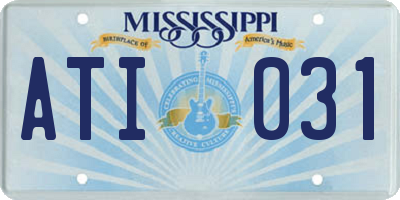 MS license plate ATI031