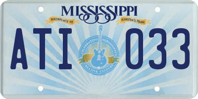 MS license plate ATI033