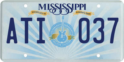 MS license plate ATI037