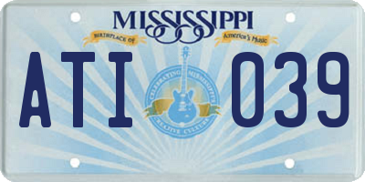 MS license plate ATI039