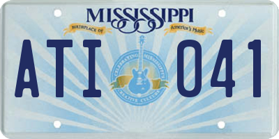 MS license plate ATI041