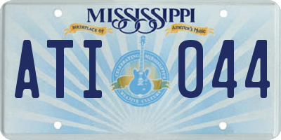 MS license plate ATI044