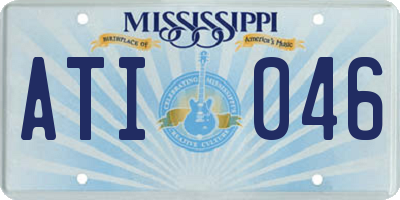 MS license plate ATI046