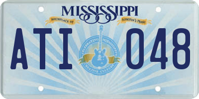 MS license plate ATI048