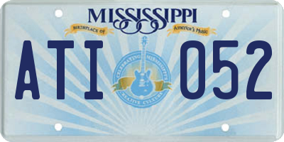 MS license plate ATI052