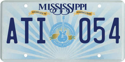 MS license plate ATI054