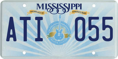 MS license plate ATI055