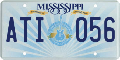 MS license plate ATI056