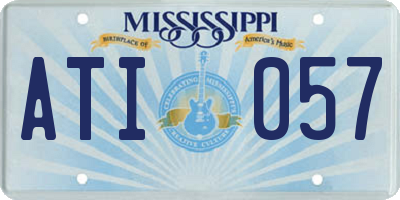 MS license plate ATI057