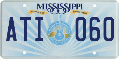 MS license plate ATI060