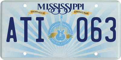 MS license plate ATI063