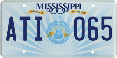 MS license plate ATI065