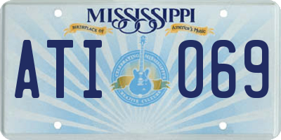 MS license plate ATI069