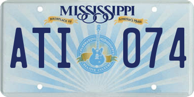 MS license plate ATI074