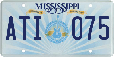 MS license plate ATI075