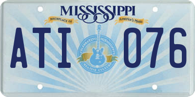 MS license plate ATI076