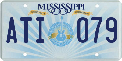 MS license plate ATI079