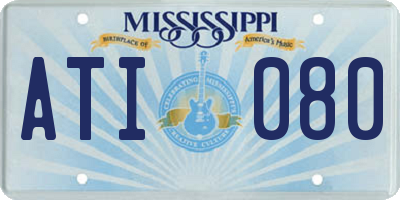 MS license plate ATI080