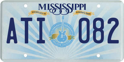 MS license plate ATI082