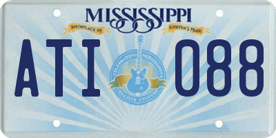 MS license plate ATI088