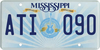 MS license plate ATI090