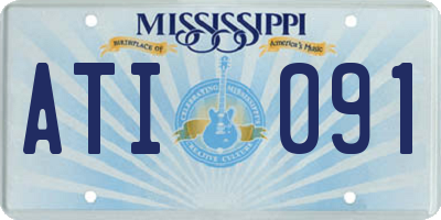 MS license plate ATI091