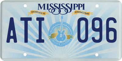 MS license plate ATI096