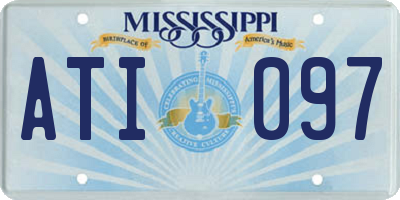 MS license plate ATI097