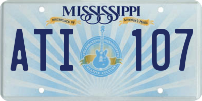 MS license plate ATI107