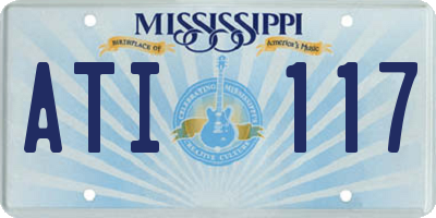 MS license plate ATI117