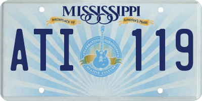 MS license plate ATI119