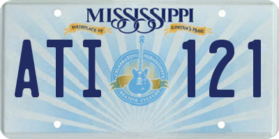 MS license plate ATI121