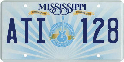 MS license plate ATI128