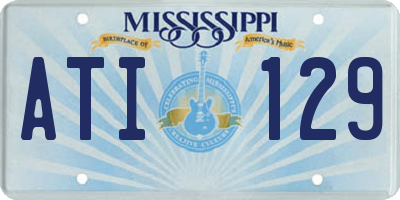 MS license plate ATI129