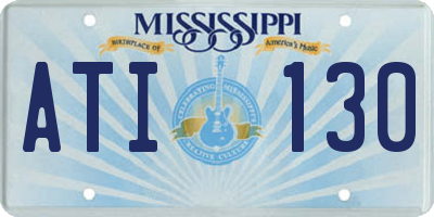 MS license plate ATI130