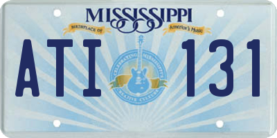 MS license plate ATI131