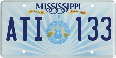 MS license plate ATI133
