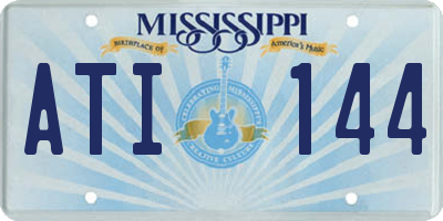 MS license plate ATI144
