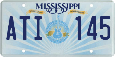 MS license plate ATI145