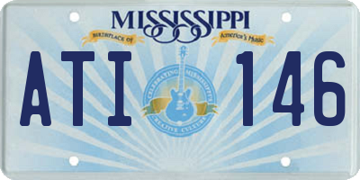 MS license plate ATI146