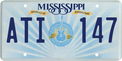 MS license plate ATI147