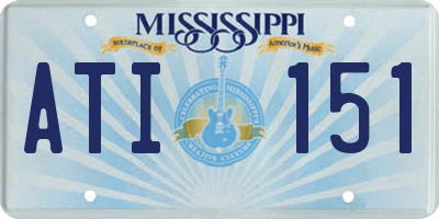 MS license plate ATI151