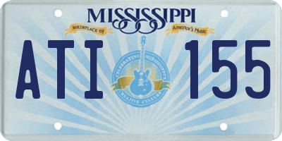 MS license plate ATI155