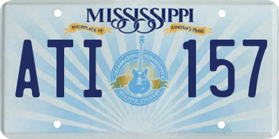 MS license plate ATI157