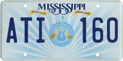 MS license plate ATI160