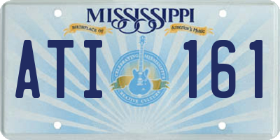 MS license plate ATI161