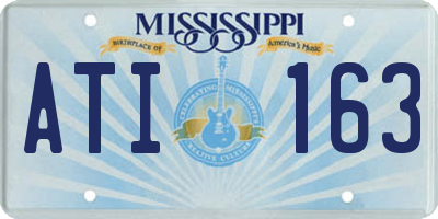 MS license plate ATI163
