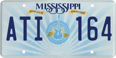 MS license plate ATI164